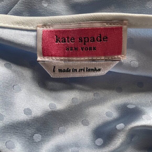 Kate Spade New York | Light Blue Polka Dot Camisole Top | Size L - Picture 3 of 3
